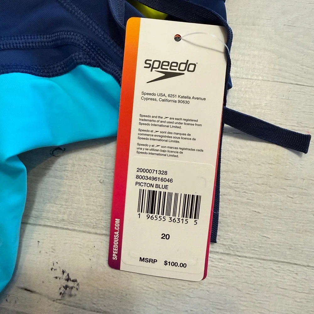 Speedo boys Vanquisher Jammer‎ Tech Suit Swimsuit picton blue size 20 NEW